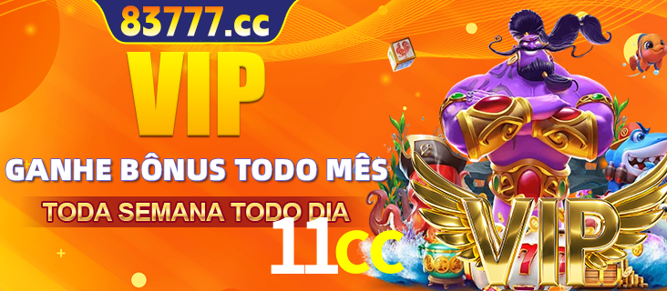 Banner promocional do 11cc oferecendo 100% de recompensas adicionais contínuas para quem fizer o login diário (Daily sign-in), com um mascote de coelho.