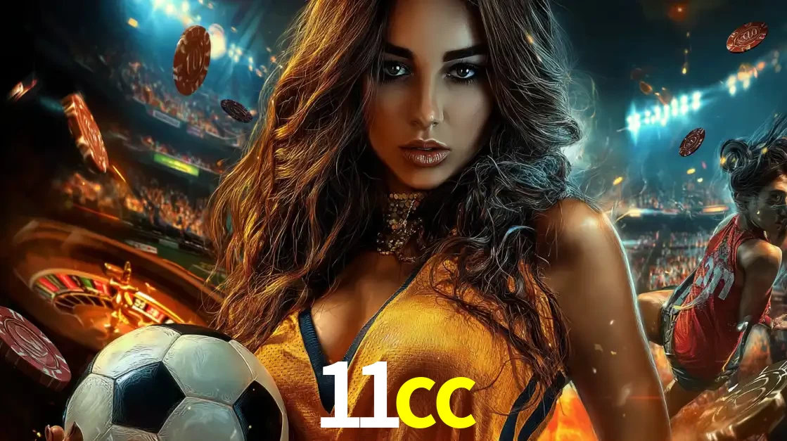 Mulher segurando uma bola de futebol em uma montagem que mistura a paixão esportiva com a emoção da roleta de cassino, tudo disponível na plataforma 11cc.